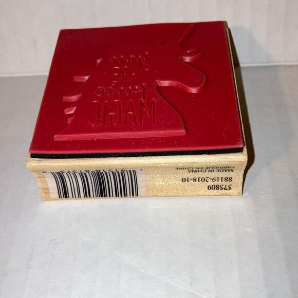 CRAFT SMART You Are Pure Magic Unicorn Wood Mounted Rubber Stamp 2.5 x 2.5 in - Picture 4 of 7